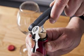 img 2 attached to 🍷 Vacu Vin Waiter's Foil Cutter and Bottle Opener - Black Corkscrew: Simplify Wine Opening with 2-in-1 Tool!