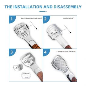 img 2 attached to 6-in-1 Pedicure Kit for Professional Callus Removal | HZONE 2-Sided Stainless Steel Foot File Rasp with 👣 Shaver and Nail Clippers | Effective Foot Care, Dead Skin & Corns Remover | Perfect for Home or Travel