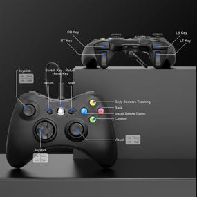 img 2 attached to 🎮 W&amp;O Wired Controller: Xbox 360 & Windows 10/8.1/8/7 Compatible (Black) - Ultimate Gaming Experience!