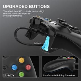 img 1 attached to 🎮 W&amp;O Wired Controller: Xbox 360 & Windows 10/8.1/8/7 Compatible (Black) - Ultimate Gaming Experience!