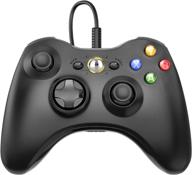 🎮 w&amp;o wired controller: xbox 360 & windows 10/8.1/8/7 compatible (black) - ultimate gaming experience! logo