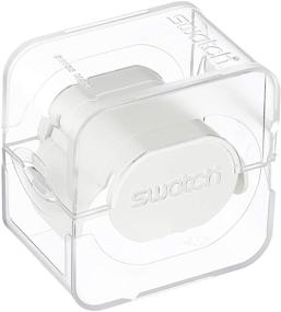 img 1 attached to Стильные и долговечные: часы Swatch Swiss Quartz с силиконовым ремешком и прозрачным дизайном.