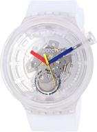 стильные и долговечные: часы swatch swiss quartz с силиконовым ремешком и прозрачным дизайном. логотип