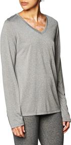 img 3 attached to Hanes Women's Cooldri Performance V-neck Long Sleeve Tee - Enhanced SEO