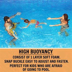 img 3 attached to 🏊 Water Gear Back Float for Kids Safety Pool Swimming - Toddlers Bubble Belt Swim Trainer Equipment - One Piece Floating Foam Backpack - Orange