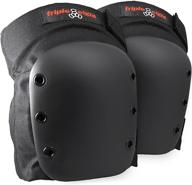 🛹 triple eight street knee pads: premium protection for skateboarding and roller derby - adjustable straps included (1 pair) logo