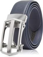 👔 men's belts - bonded leather ratchet belts: sleek and stylish accessories logo