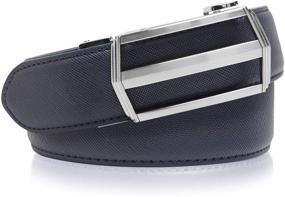 img 3 attached to 👔 Men's Belts - Bonded Leather Ratchet Belts: Sleek and Stylish Accessories