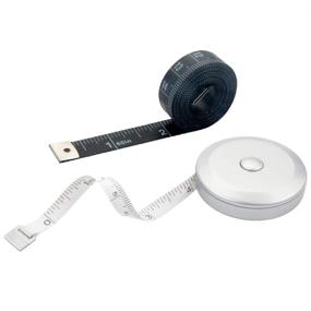 img 4 attached to 📏 Edtape 2PCS Body Measuring Tape Set - Soft Tape Measure for Sewing, Tailoring, and Crafts - 60 Inch/1.5M Retractable Dual Sided Measure Tape in Silver