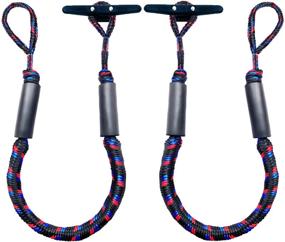 img 4 attached to 🚤 High-Performance Bungee Dock Lines & Elastic Shock Cords - Ideal Boat Accessories for PWC, Jet ski, Pontoon, Kayak, Canoe, Power Boat, Watercraft, Seadoo, Yamaha WaveRunner