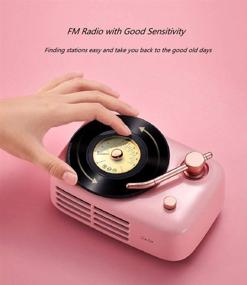 img 2 attached to 📻 Pro Vintage Radio Bluetooth Speaker – Retro Wireless Speaker for Girls, Office Radios with Excellent Reception – Valentines Day Gifts, Home Decoration, Birthday Gift (Pink)