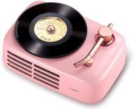 📻 pro vintage radio bluetooth speaker – retro wireless speaker for girls, office radios with excellent reception – valentines day gifts, home decoration, birthday gift (pink) logo