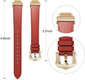 img 2 attached to Premium Stitched Leather Strap for Women, Compatible with Fitbit Inspire & Fitbit Inspire HR Bands – T-ENGINE