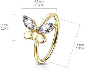 img 3 attached to Covet Jewelry Butterfly Bendable Cartilage