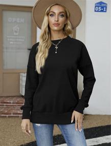 img 3 attached to 👚 Geifa Women's Oversized Crewneck Sweatshirts: Stylish Long Sleeve Shirts and Tunic Tops Ideal for Leggings