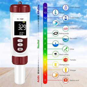 img 2 attached to Rechargeable Digital Water pH Meter with ATC - High Precision 0.01pH Resolution Tester for Hydroponics, Aquarium, and Lab - Measurement Range 0~14 pH