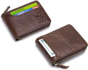 img 1 attached to 🔒 Secure Blocking Genuine Leather Wallet