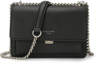 👜 davidjones small saffiano faux leather crossbody bag for women - cameron shoulder handbag and wallet purse with chain strap logo