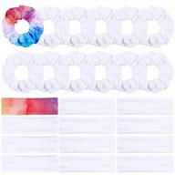 👧 watinc 24 pcs white scrunchies hairbands: enhance your style with diy plain cotton hair accessories for women logo