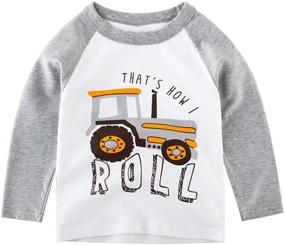 img 4 attached to Dan Ching Toddler T Shirts Tractor Boys' Clothing