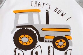 img 3 attached to Dan Ching Toddler T Shirts Tractor Boys' Clothing