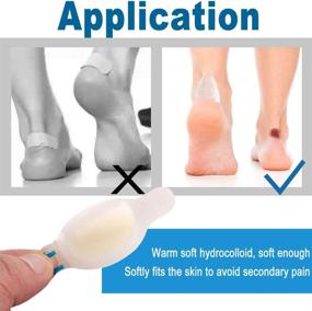 img 3 attached to 🩹 Hydrocolloid Blister Bandages & Acne Plaster - 8 Size Waterproof Gel Cushion for Foot, Toe, Heel Blister Prevention & Recovery - 24pcs Blister Pads & 12 Dots Adhesive