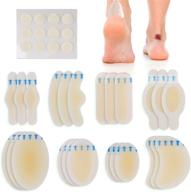 🩹 hydrocolloid blister bandages & acne plaster - 8 size waterproof gel cushion for foot, toe, heel blister prevention & recovery - 24pcs blister pads & 12 dots adhesive logo