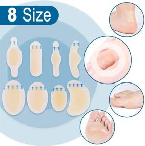 img 2 attached to 🩹 Hydrocolloid Blister Bandages & Acne Plaster - 8 Size Waterproof Gel Cushion for Foot, Toe, Heel Blister Prevention & Recovery - 24pcs Blister Pads & 12 Dots Adhesive