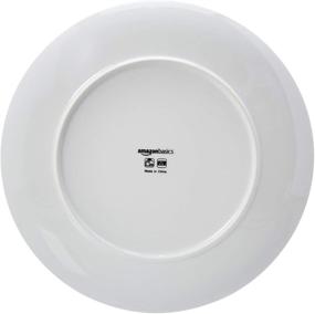 img 2 attached to 18-Piece White Porcelain Coupe Kitchen Dinnerware Set - Plates, Dishes, Bowls, Service for 6 by Amazon Basics