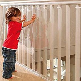 img 3 attached to 🌲 Kidkusion Clear Outdoor/Indoor Banister Guard, 15-inch