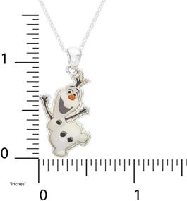 img 2 attached to ❄️ Disney Frozen Silver Plated Blue Snowflake Pendant Necklace with 18-Inch Chain