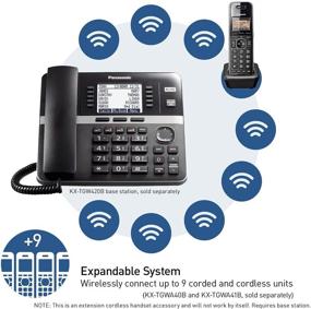 img 2 attached to Panasonic Office Phone Extension Handset - Cordless 📞 Accessory for Wireless Connection with Expandable Base Station, KX-TGWA41B (Black)