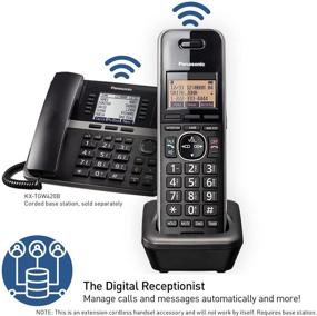 img 1 attached to Panasonic Office Phone Extension Handset - Cordless 📞 Accessory for Wireless Connection with Expandable Base Station, KX-TGWA41B (Black)