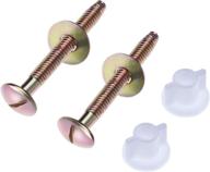 🚽 durable fanrel solid brass toilet bolts screws set with plastic nuts and washers - heavy duty bolts for secure installation (2 pack, 3/10-inch by 2-3/4-inch) logo
