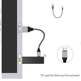 img 2 attached to Прочный кабель Micro USB 0.5FT / 6 дюймов 3Pack - быстрая зарядка, премиум-плетеный нейлоновый синхронизационный шнур для устройств Android 🔌, автомобиля, портативных батарей, Roku TV Stick, 4K Fire TV Stick Chromecast, телефонов Samsung и LG, портативных зарядных устройств.