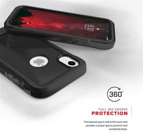 img 3 attached to 📱 ZIZO ION Series: Military Grade Drop Tested Case with Tempered Glass Screen Protector for iPhone XR - Black Smoke