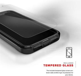 img 1 attached to 📱 ZIZO ION Series: Military Grade Drop Tested Case with Tempered Glass Screen Protector for iPhone XR - Black Smoke