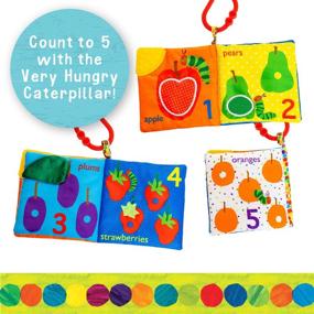 img 3 attached to 🐛 The Very Hungry Caterpillar Baby Teething Crinkle Book - Let's Count Soft Book by Eric Carle: A Must-Have Teething and Learning Adventure!