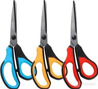 img 1 attached to 🔪 Taotree 8" Multipurpose Scissors Bulk Pack of 5 - Stainless Steel Sharp Scissors for Office, Home, and General Use - High/Middle School Classroom, Teacher, Student and Kids Scissors Supplies - Same Size review by Christopher Landeros