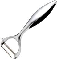 🔪 stainless steel y peeler with non-slip handle, non-rust, sharp and safe - ideal for vegetables and fruits in kitchen and bar logo