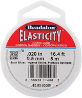 beadalon je0 5s5m elastic elasticity silver logo
