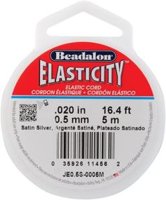 img 1 attached to Beadalon JE0 5S5M Elastic Elasticity Silver