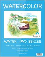 🎨 bellofy 9x12 watercolor paper pad - cold press watercolor sketchbook journal - 130 lb 190 gsm - ideal for kids & artists - art painting paper for wet media logo