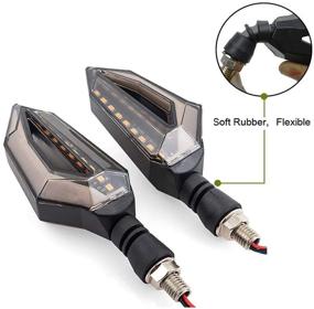 img 3 attached to 🔦 evomosa Universal 10mm Motorcycle LED Turn Signal Lights: Front and Rear Indicator Blinkers for Harley Yamaha Suzuki