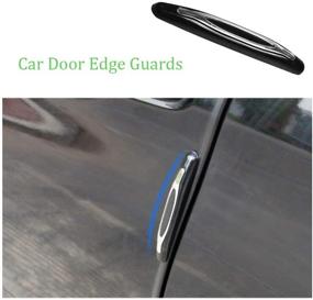 img 3 attached to 🚗 AMOUTOR 4 Pack Car Door Edge Guards, Universal Auto Door Side Edge Protection Sticker - Anti Collision Anti-rub Fashion, Fits Most Car SUV Pickup Truck (Black)