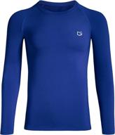 👕 ultimate performance: boys' compression shirt - youth fleece thermal long sleeve cold gear undershirts logo