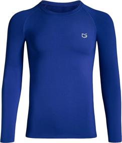 img 4 attached to 👕 Ultimate Performance: Boys' Compression Shirt - Youth Fleece Thermal Long Sleeve Cold Gear Undershirts