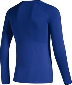 img 1 attached to 👕 Ultimate Performance: Boys' Compression Shirt - Youth Fleece Thermal Long Sleeve Cold Gear Undershirts