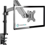 🖥️ onkron g70 black monitor desk mount stand for 13” to 32-inch lcd led screens, supports up to 17.6 lbs logo