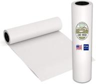 🎨 premium 18 inch by 200 feet white arts and crafts paper roll - kraft art & construction paper - ideal for wall art, painting, drawing - kids easel & wrapping paper - made in usa logo